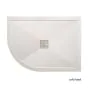 Crosswater Stone Resin Shower Trays 25mm Central Waste Offset Quadrant 800 x 1000mm (L)