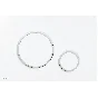 Alca Thin Flush Plate (Round) - White / Chrome