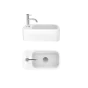 Crosswater Popolo White Gloss Wall Hung Cloakroom Basin