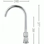 Crosswater MPRO Side Lever Kitchen Mixer Stainless Steel Sink Mixer Tap 