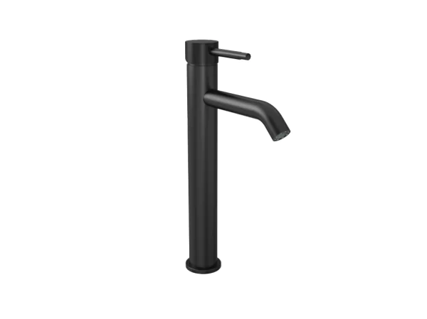 Saneux COS tall basin mixer with knurled handle – Matte Black