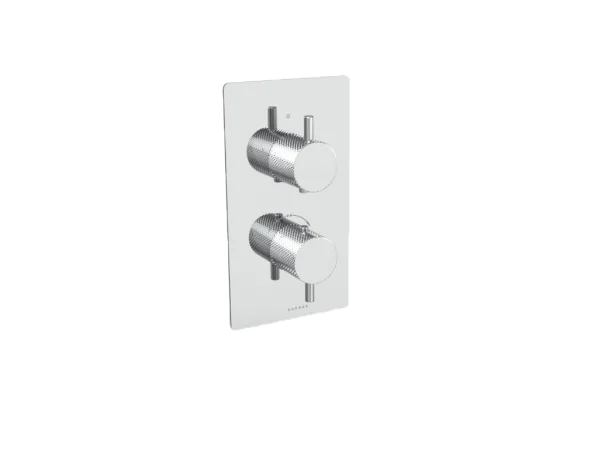Saneux COS 1 way thermostatic shower valve kit with knurled handles – Chrome