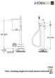 Just Taps Hugo Floor Mounted Bath Shower Mixer With Kit-Brass with chrome Finishing