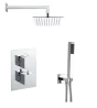 Just Taps Plus Square Thermostatic Concealed 2 Outlet Shower Pack 