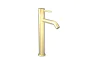 Saneux COS tall basin mixer with knurled handle – Brushed Brass