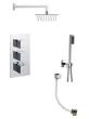 Just taps Plus Square Thermostatic Concealed 3 Outlet Shower Pack 