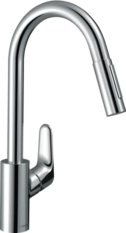 Hansgrohe Focus with Pull-out Spray Single Lever Swivel Spout 240 Chrome Kitchen