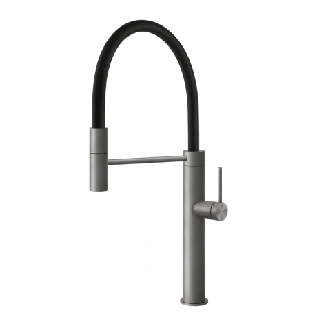 Gessi Flessa Semi-pro rotating sink mixer with extractable single jet handshower
