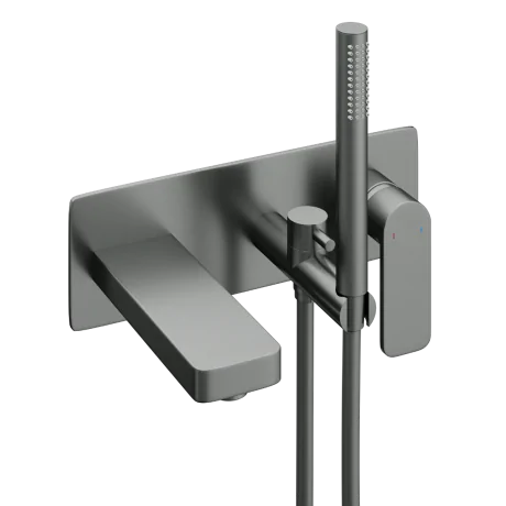 Abacus Edge Wall Mount Concealed Bath Shower Mixer Anthracite