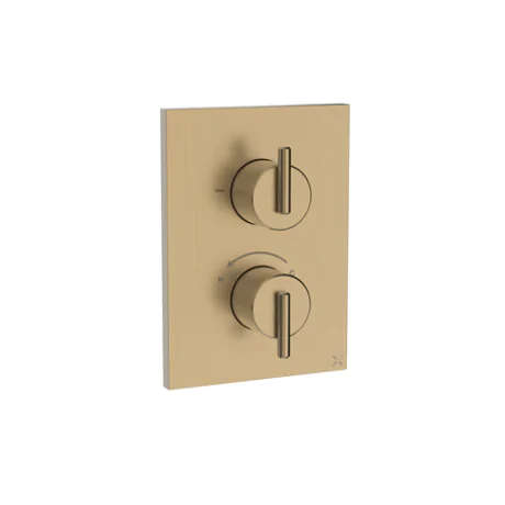 Crosswater 3ONE6 Lever Crossbox 2 Outlet Trimset  316 Brushed Brass TLCB1500LBPSF
