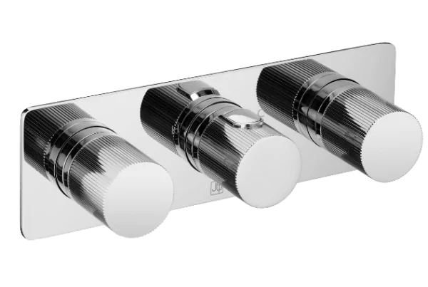 Just Taps Thermostatic concealed 3 outlet shower valve Chrome