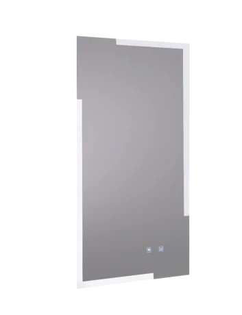 Just Taps Glance Rectangular LED Illuminated Bathroom Mirror 800mm H x 450mm W - Chrome