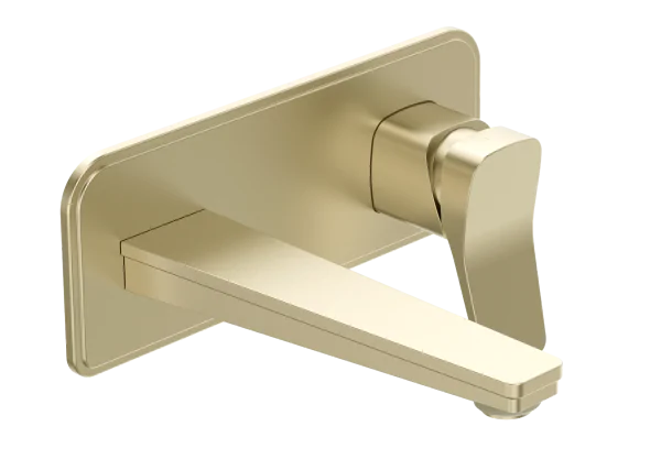 Just Taps HIX Single Lever Wall Mounted Basin Mixer – Brushed brass