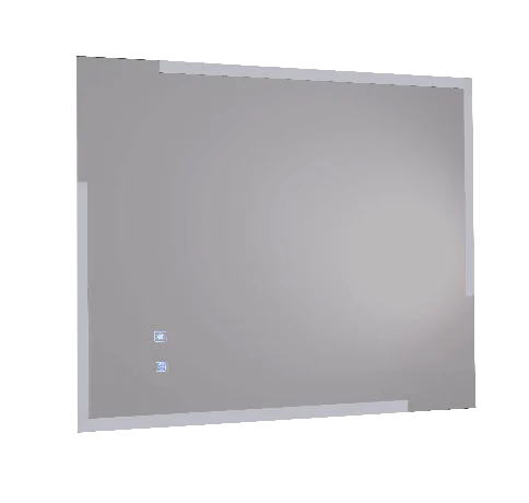 Just Taps Glance Rectangular LED Illuminated Bathroom Mirror 700mm H x 500mm W - Chrome