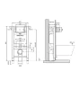 Just Taps Pre-Wall Freestanding WC Frame 820mm H x 400mm W (Including Brackets and Bend)