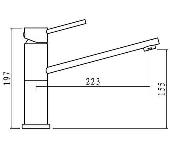 Clearwater Velorum Top Lever Monobloc Kitchen Sink Mixer Tap